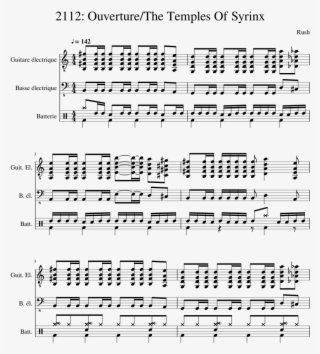 2112 Ouverture/the Temples Of Syrinx - 2112 Sheet Music Piano