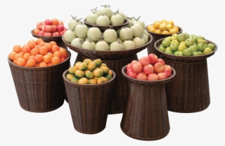 Round Plastic Basket Series - Greengage