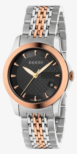 Gucci G Timeless Two Tone Ladies Watch Ya126512 - Gold Gucci Watch Men