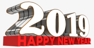 Happy New Year 2019 Free 3d Png - Illustration