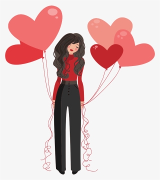 Medium Image - Menina Com Baloes Png