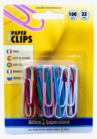 O1s Color Paper Clip 33mm 80 Pcs/blister Card - Blister Card