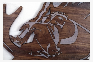 The Monkey On A Beetle Was Made Out Of Dark Walnut, - Indian Elephant