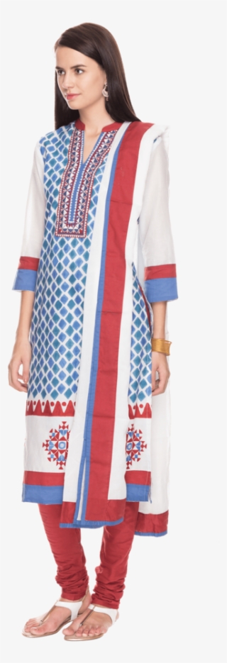 Womens Printed Churidar Suit - Photo Shoot