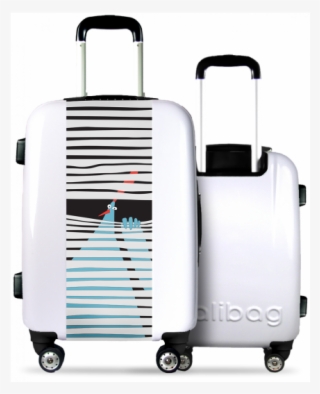 White Suitcase Hidden Hen - Valise Enfant