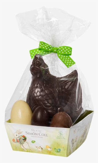 Dark Chocolate Hen With Dark, Milk And White Chocolate - Mishloach Manot