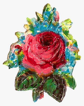 The First Pink Rose Clip Art Is Of A Single Flower - Garden Roses