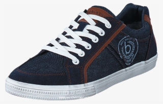 Bugatti 06k4801 Navy 58477-00 Mens Textile Rubber Trainers - Mens Sports Shoes Png