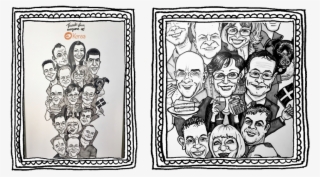 Jo's Hens Commissioned Her Caricature With A 'rainbow - Cartoon