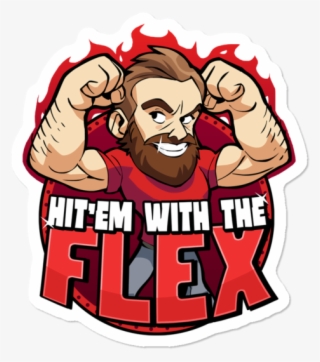 Hit 'em With The Flex Sticker - Flex Cartoon