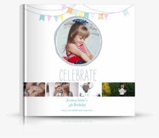 Front Photo Book Cover Designed For Birthday Party, - Birthday Photo Book Cover