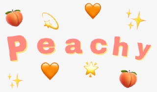 Peach Peachy Crown Tumblr Aesthetic Overlay Niche Moodb - Heart