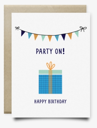 Party On Happy Birthday Card - Graphic Design