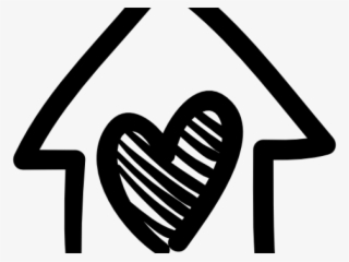 Drawn Building House Logo - Heart With Home Icon
