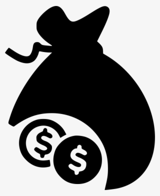 Dollar Currency With Bag Comments - Vector Graphics