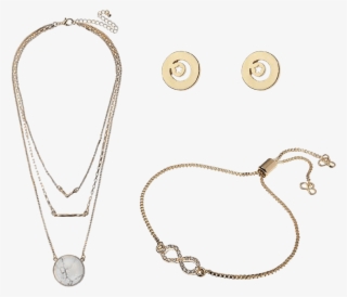 Jeminee Jewellery Simple Gold Gift Set - Chain