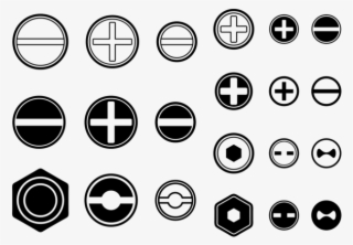 Screws / Nuts / Nail Vector Icon - Screw Vector
