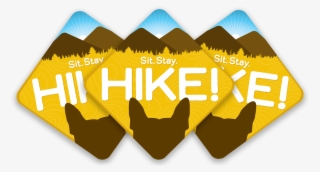 Hiking With Dogs Sticker By Mike Hosier - Graphic Design