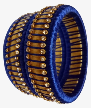 Blue With Stone Kada Bangle Set - Bangle