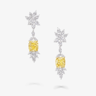 Graff Yellow Diamond High Jewellery A Yellow And White - Earrings