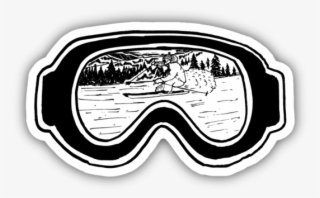 Ski Goggles Sticker - Illustration