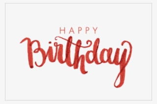 Water Colour Happy Birthday Png Calligraphy - Happy Birthday Font Png