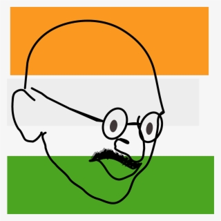 Mahatma Gandhi Flag Indian - Indian Flag With Gandhi