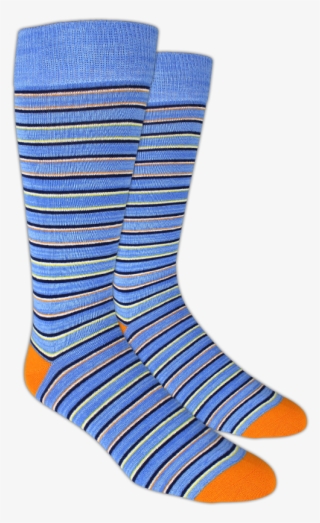 Painted Stripe Socks In Blue/orange/yellow - Bookmill