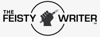 The Feisty Writer Logo A Hand Holding A Pen