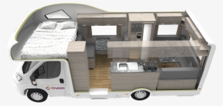 Vector Transparent Library Rv Drawing Campervan - Campervan Cruisin 6 Berth
