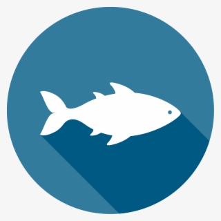 Blue Icon Of A Fish - Seafood Icon Png