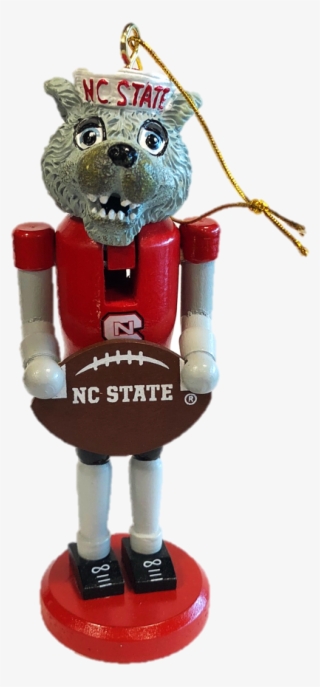 Nc State Wolfpack 6" Wolf Nutcracker Football Ornament - Figurine