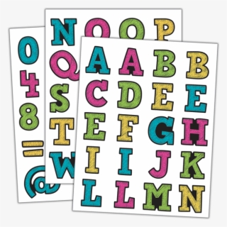 Chalkboard Brights Alphabet Stickers - Alphabet