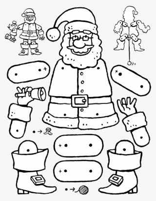 Father Christmas Jumping Jack Doll - Pantin Pere Noel