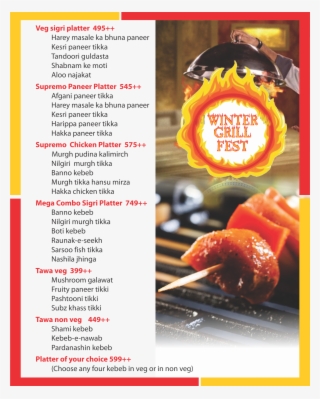 #winter #grill #fest #menu Veg #sigri #platter, Supremo - Non Veg Platter Menu