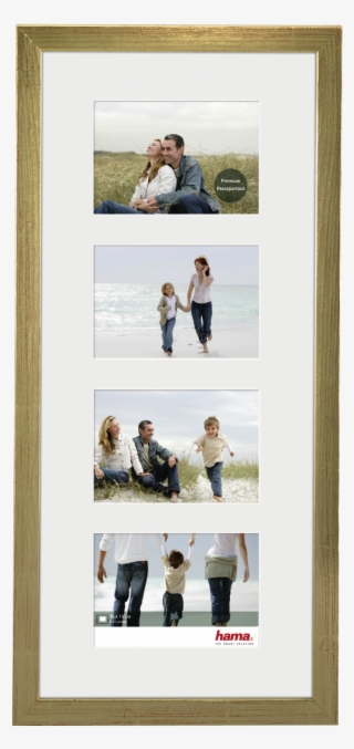 "riga" Wooden Frame Gallery, Golden, 4 X 10 X 15 Cm, - Bilderrahmen 3 Bilder Querformat