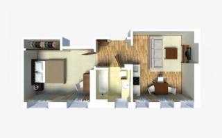 Classic Room Standard Room Studio Apartment Egoist - Floor Plan