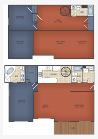 Floor Plansthree Br Sr Loft - Floor Plan