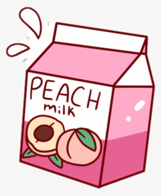 Leite Milk Kawaii Bebida Bebidas Tumblr Peach Peach🍑 - Peach Milk