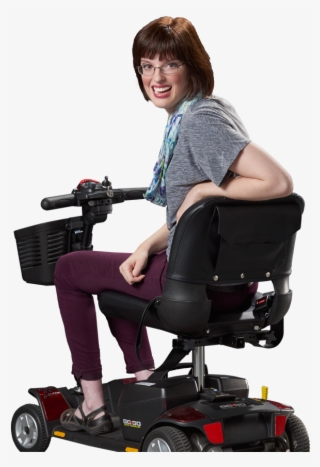 Katie Tomlinson Portrait - Person In Mobility Scooter Transparent