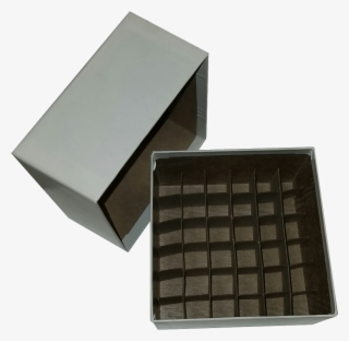 Standard White 3″ Fiberboard Boxes With 36 Cell Dividers - Chocolate