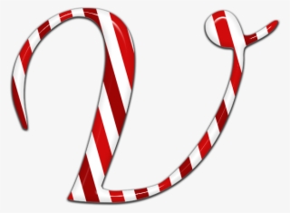 Candycane Letter V Text Candy 1488240 - Illustration