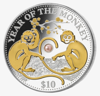 Fiji 2016 10$ Year Of The Monkey Lunar 2016 Proof Silver - Monkey Chinese Coin 2016