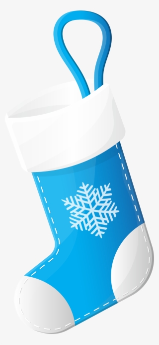 Transparent Blue Christmas Stocking