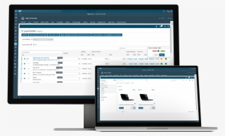 Computer Monitors Displaying Cpq Software - Risk Management Software