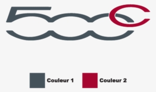 21707 Fiat 500 C Logo - Fiat 500 Side Stickers