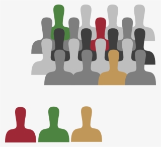 Large Group With Color Clip Art - Large Group And Small Group