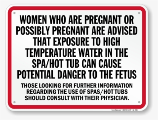 Pennsylvania Pregnant Women Spa Danger Sign Pennsylvania - Sign