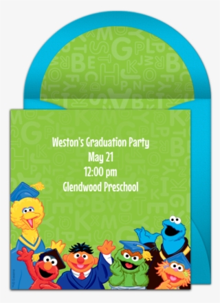 Sesame Street Graduation Online Invitation - Sesame Street Graduation