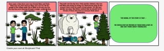 Dead Tree Clipart Thin - Two Friends And The Bear Story